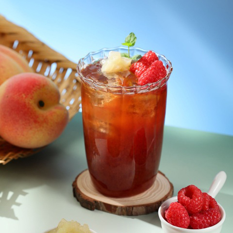 Peach Raspberry Iced Tea