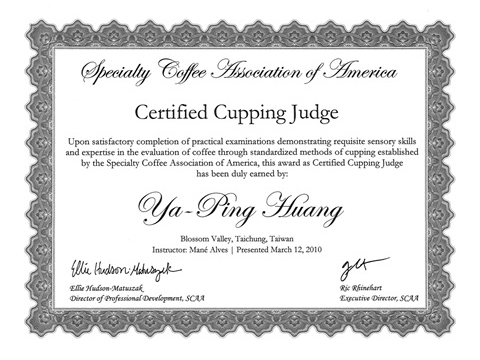 Creation Food SCA Cupping Judge Certification